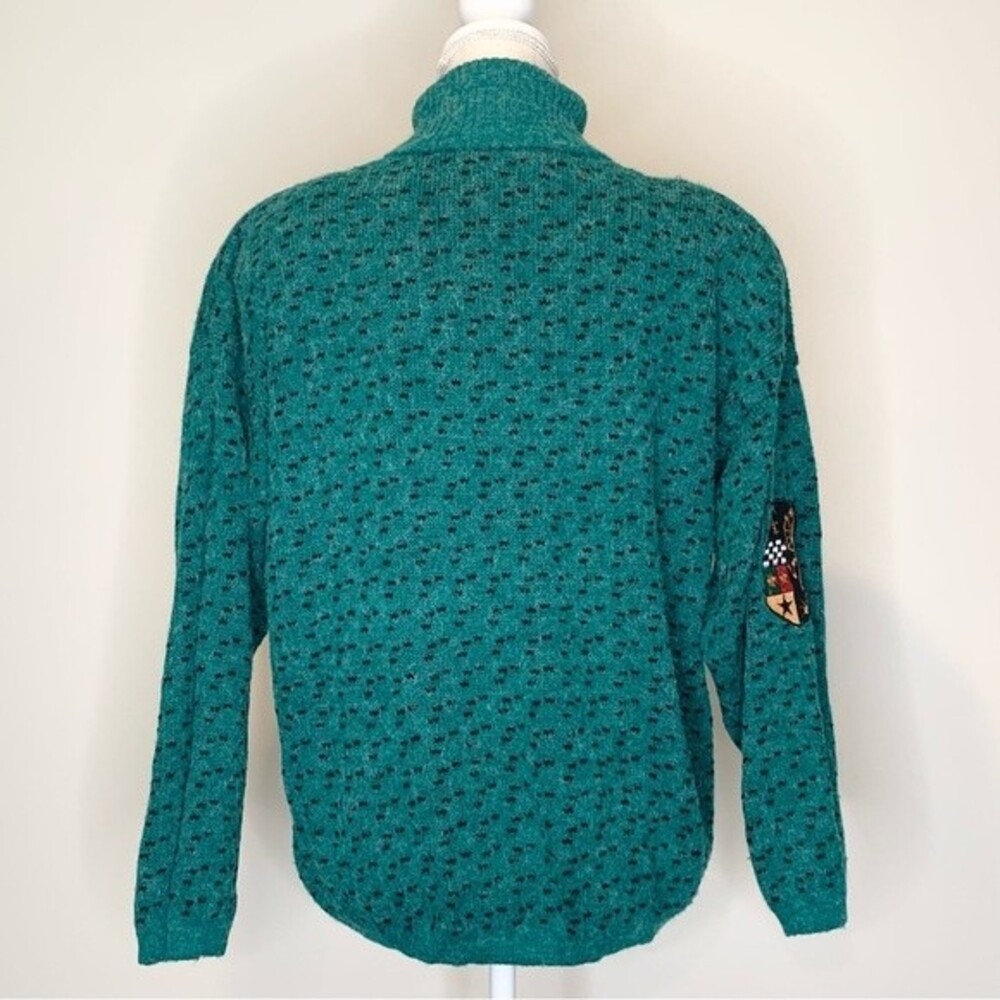 VTG Tampa 80's Turtleneck Ski Winter Sweater Emobroidered Crest M/L - Picture 5 of 9